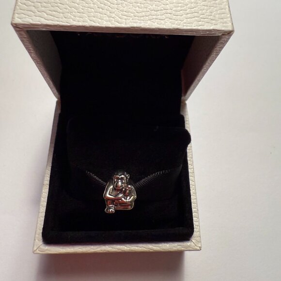 Authentic NEW Pandora Sterling Silver Monkey Chimp Family Charm 790422 - RETIRED - Picture 2 of 2